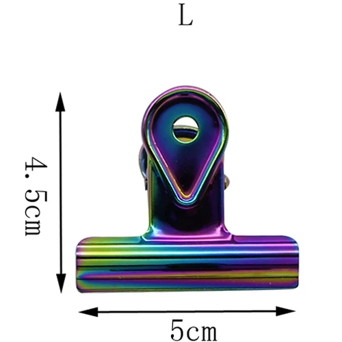 5 шт./компл. металлический цветной зажим для купюр из нержавеющей стали зажим с круглой головкой офисные канцтовары товары для учебы - Цвет: L