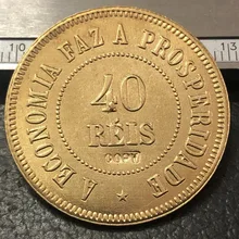 1909 Бразилия 40 рейс Медь имитация монеты