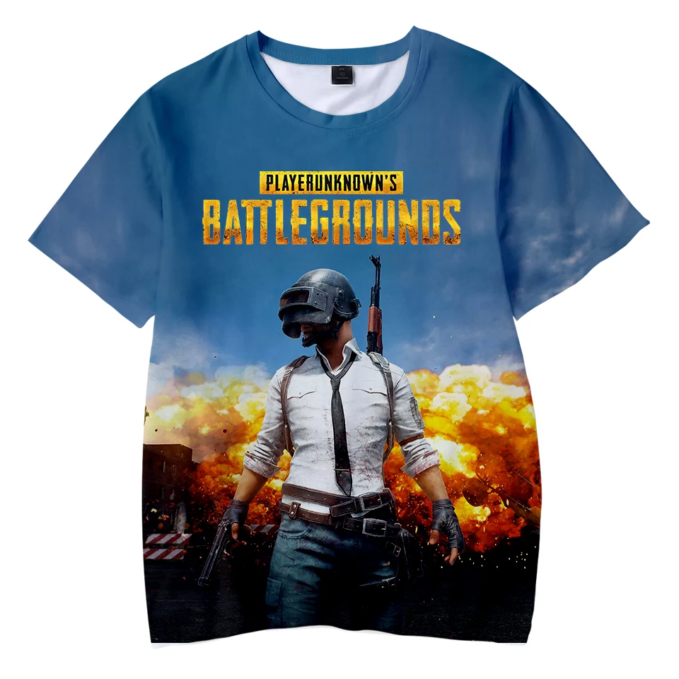 Модная детская футболка PUBG Game для мальчиков и девочек топы с 3d принтом Лидер