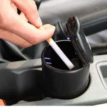 Автомобильный стильный светодиодный светильник, синяя пепельница, держатель для дыма, чашка для авто грузовика, светодиодный пепельница для сигарет, пепельница, цилиндрический держатель для чашки