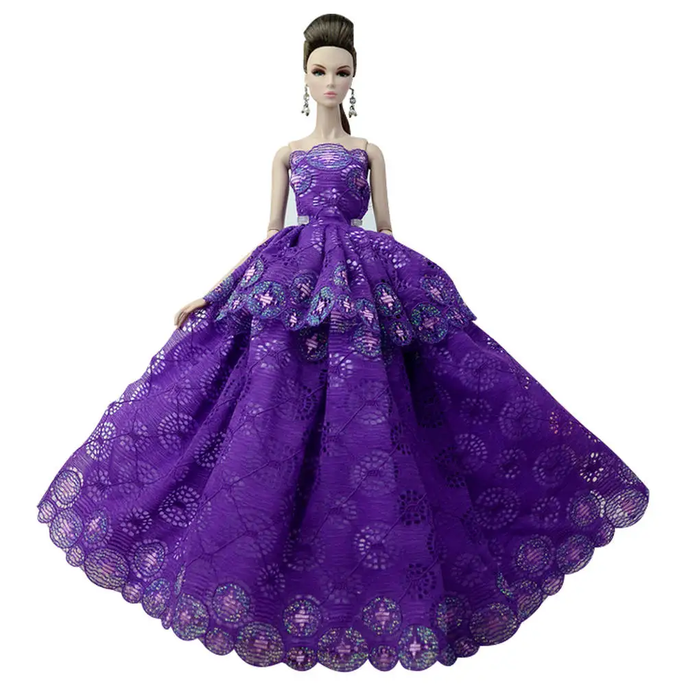 NK один шт 2019 принцессы Свадебное платье Благородный вечерние платье для куклы Барби модный дизайн наряд лучший подарок для девушки кукла
