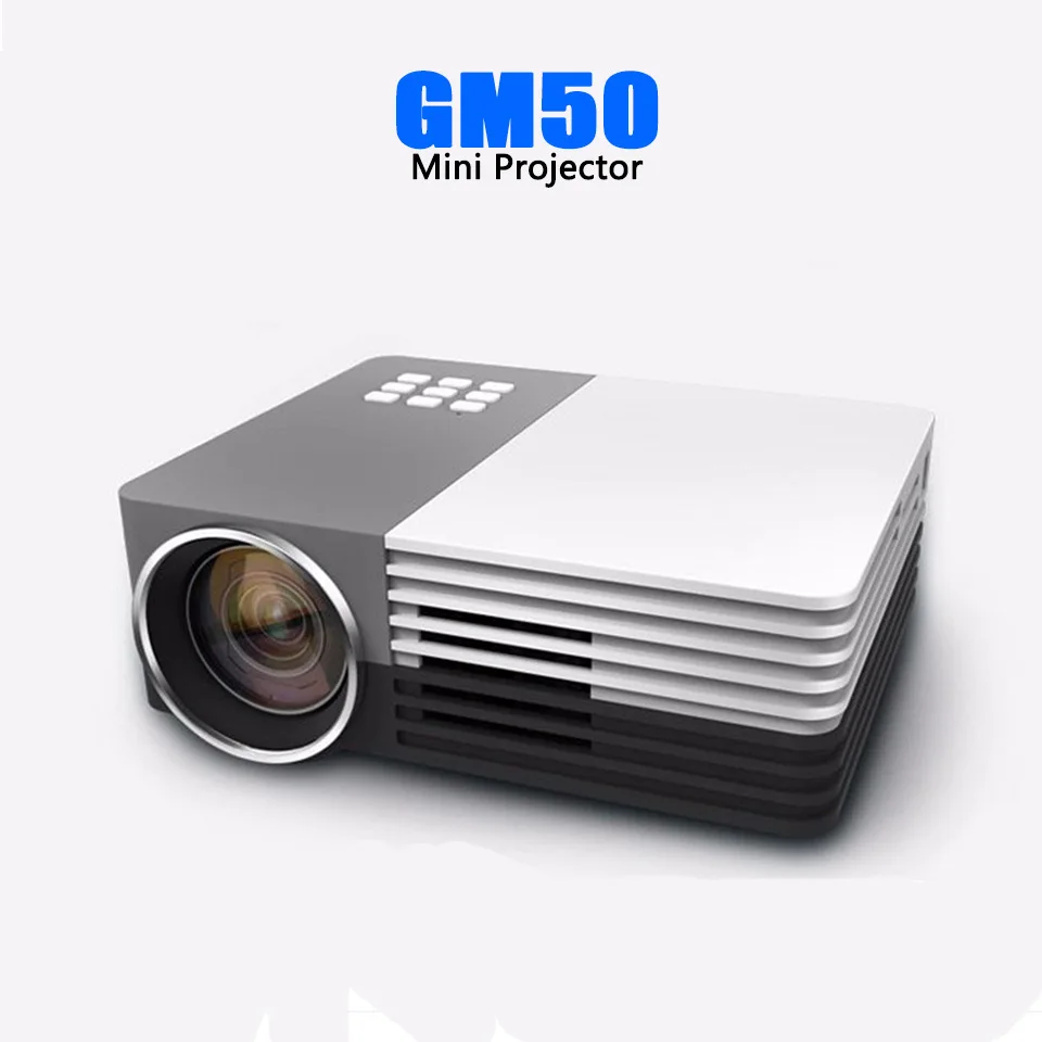 

GM50 Mini Projector LED Projector Video Portable Projector With Remote Controller Support AV/USB/SD/VGA HDMI