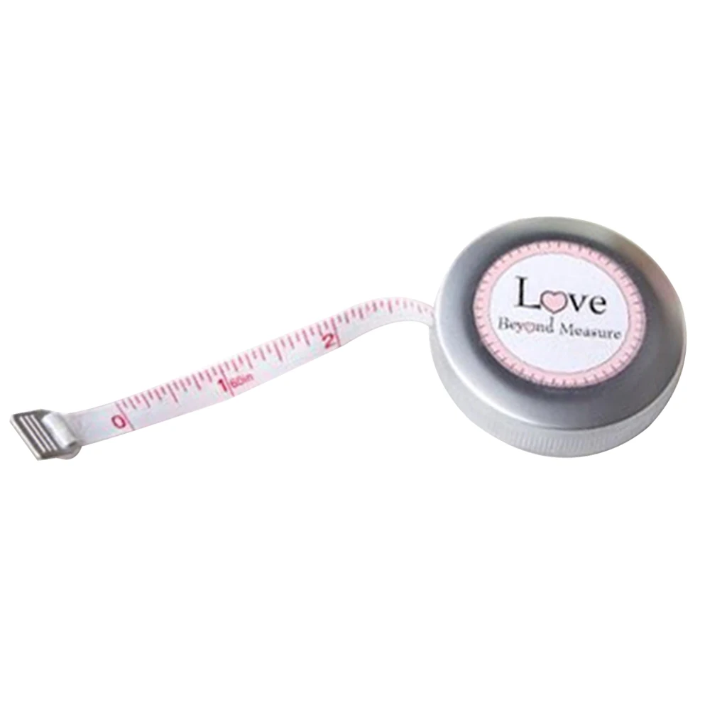 Retractable Round Tape Measure Keychain for Baby Height Wedding Baby Shower Favors 5ft / 1.5m  