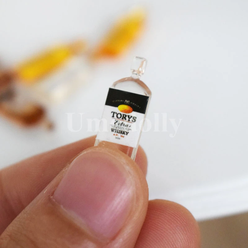 1/12 Dollhouse Miniature Wine Whisky 6PCS OB11 BJD Doll Food Drink Pretend Play Kitchen Accessories Toy