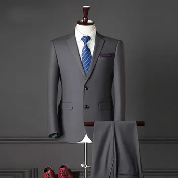 

Famous Brand Mens Suits Wedding Groom Christmas Gift 2 Pieces(Jacket+Pant) Slim Fit Casual Tuxedo Suit Male Business Dress