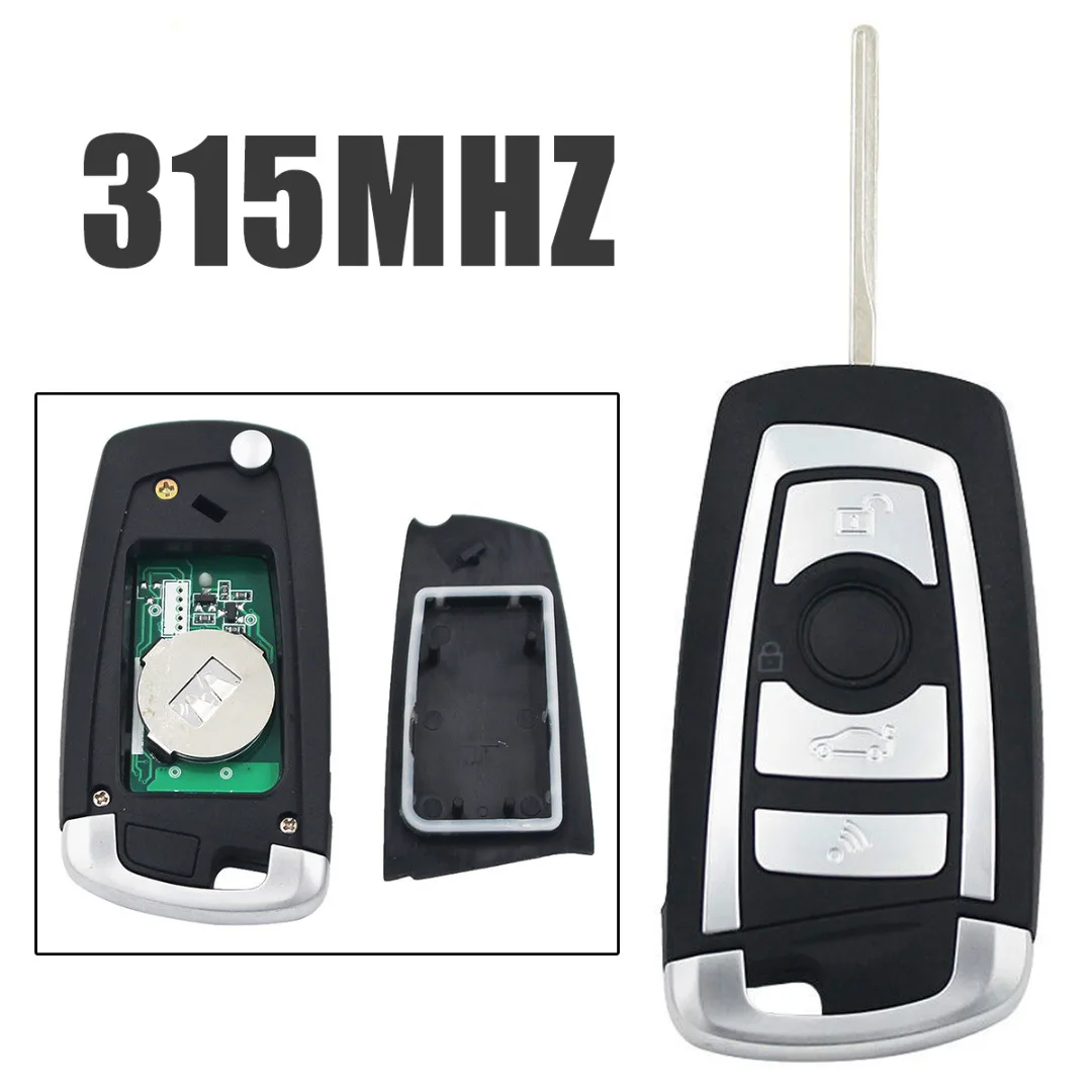 New Arrival 1pc Flip Remote Key Fob 315MHZ For BMW EWS E38 E39 E46 with ID44 Chip HU92