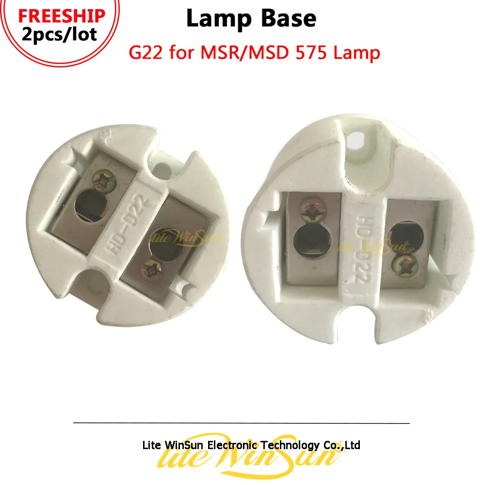 

Litewinsune 2/Lot FREE SHIP G22 Lamp Holder for MSR575 Stage Lighting Special Lamp Bulb