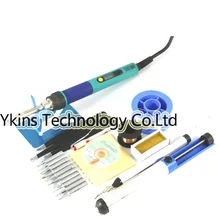 ЕС цифровой ЖК Регулируемый Электрический паяльник или 936 паяльная станция Комплект сварочный Ремонтный комплект пинцет/паяльный наконечник/