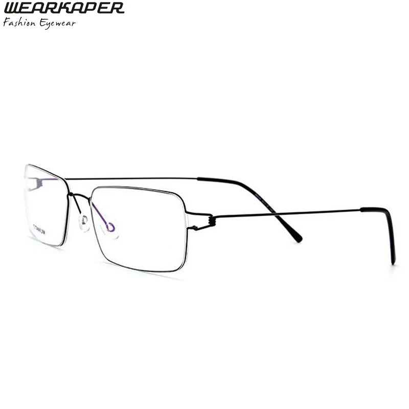 

WEARKAPER Korean Glasses Frame Men Handmade Eyeglasses Prescription Myopia Panto Optical Frame No screw Eyewear