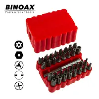BINOAX Безопасности вскрытия доказательство Набор бит 33 шт. Torq Torx Шестигранная звезда гаечный ключ Tri Wing Отвертка Магнитный держатель - изображение