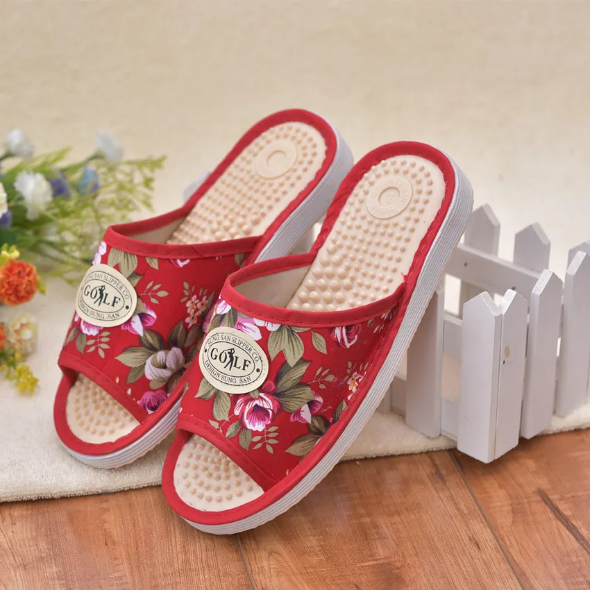 baratas 2018 Qualquer Pessoa Cuidados de Saúde Acupressão Chinelo Home Indoor Sandálias Chinelos Massagem Nos Pés das Mulheres Do Sexo Feminino Casual