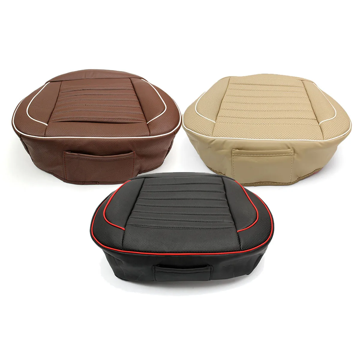 

Audew Car Seat Cushions 3D Universal Car Seat Cover Breathable PU Leather Pad Mat For Auto Seat Covers Auto Chair Cushions