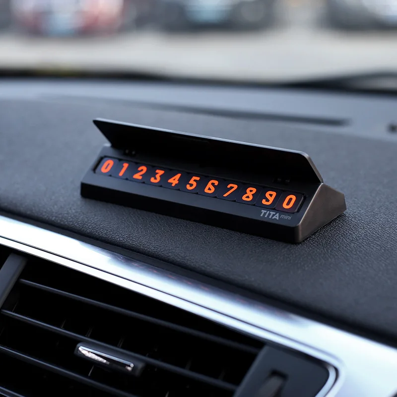 Car Accessories Temporary Number Stop Sign Can Be Hidden