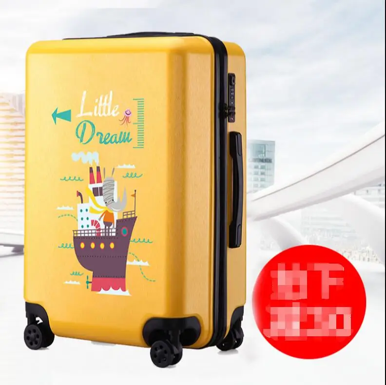 Cartoon suitcase, leather case, password bar box, female Korean Edition, personality, lovely girl student suitcase Cartoon suitcase, leather case, password bar box, female Korean Edition, personality, lovely girl student suitcase