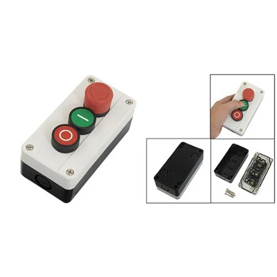 

NC Emergency Stop NO Red Green Momentary Push Button Switch Station 600V 10A