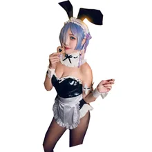 Коллекция года, костюм Ram Rem Bunny для девочек, косплей, Rezero Re Life In a Different World of Zero, костюм Rezero Ram Rem для девочек