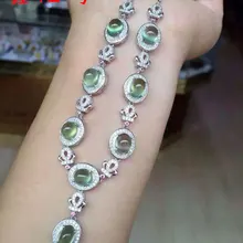 Женское Ожерелье из стерлингового серебра 925 пробы с натуральным виноградом