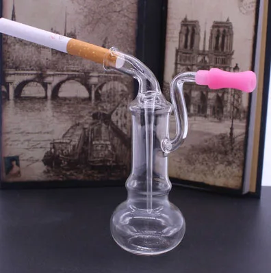 

021208 Fashion mini high quality transparent glass water pipes of fashion creative thick free shipping
