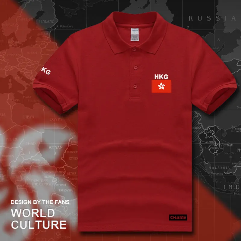 Hong Kong HongKong China polo shirts men short sleeve white brands