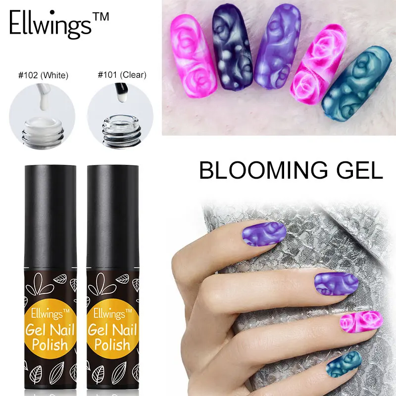 Ellwings Blossom Nail Gel Polish Magic Fake Flower Effect ...