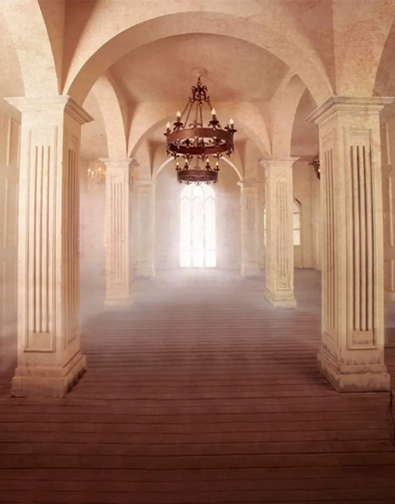 

5x7ft Vintage Empty Hall Pillar Photography Backdrops Photo Props Studio Background