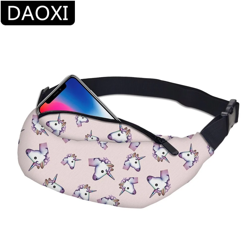 DAOXI يونيكورن حزام قابل للضبط الخصر حقيبة ظهر سرعة الافراج مشبك الحقيبة المياه مقاومة للنساء DXYB-13