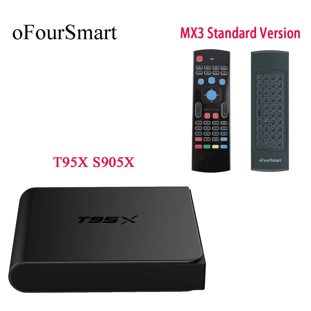 T95X Android 6 0 OTT ТВ коробка S905X 4 ядра Wi-Fi 2 г Smart Box Media Player с MX3 Air Мышь | Электроника