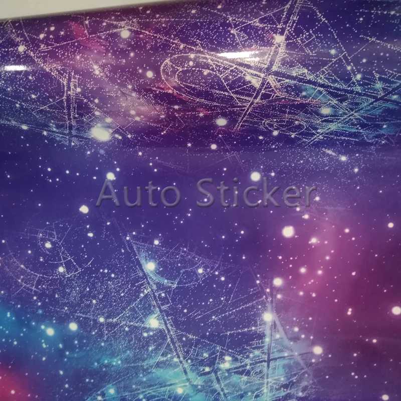Glossy Space Starry Galaxy Sticker Bomb Vinyl Wrap 2