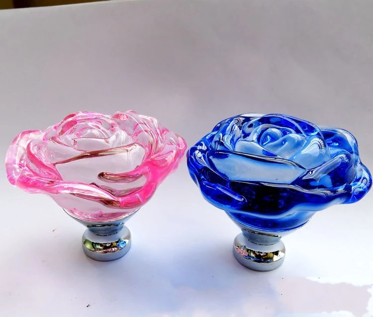 Rose Diamond Door Knobs Crystal Glass Cupboard Drawer Pull Kitchen Cabinet Door Wardrobe Handles Hardware 10PCS 50MM door knobs,cabinet drawer knobs