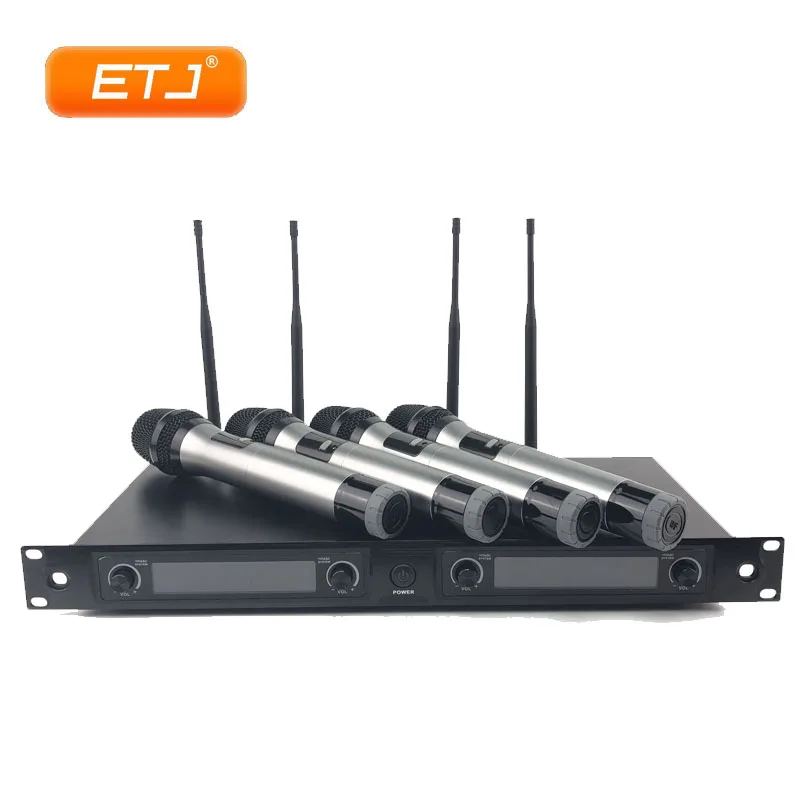 

By DHL UPS EMS Professional Wireless Microphone 4 Handheld Transmitter Wireless Microfone N-1000