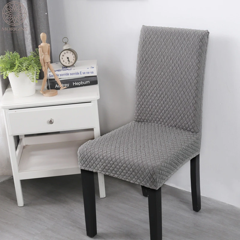 

Morigins 2018 Fashion Style Elastic Floral Printing Chair Covers Wedding Dining Room Office Banquet Solid Color Chair Cover N322