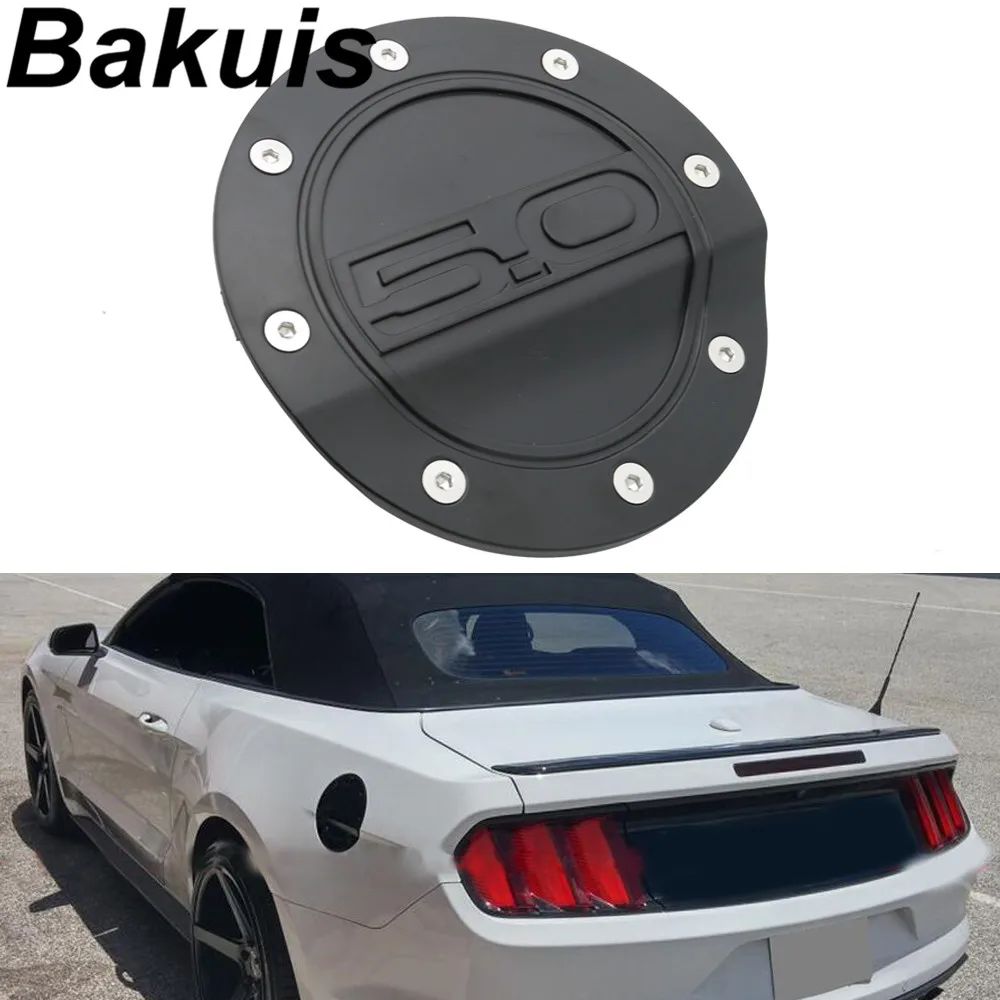 Для Ford Mustang GT 5,0 автомобильный топливный наполнитель дверь газовая крышка Petro крышка отделка Автомобильный Алюминиевый Стайлинг Аксессуары для формовки серии
