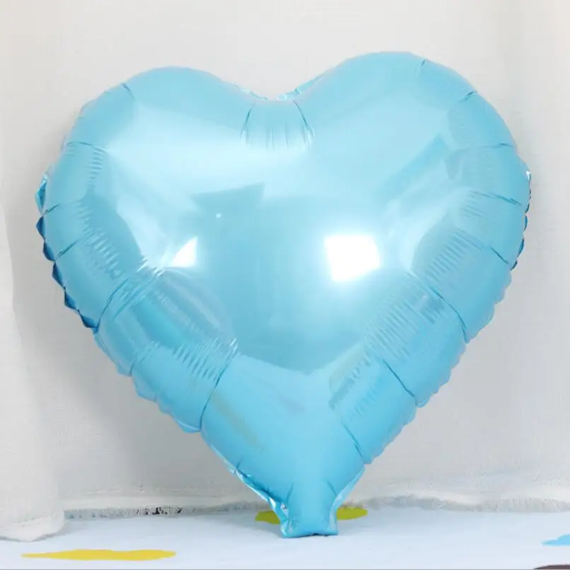 light blue 10 шт., 18 дюймов, розовое золото, красная фольга, сердце, шары, свадьба, гелиевый надувной шар, металлик, свадьба, день рождения, Декор, подарки - Цвет: light blue