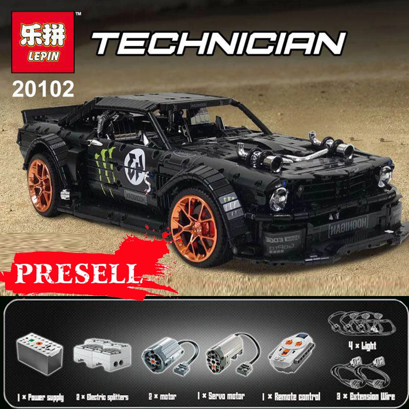 

Lepin 20102 3330PCS Ford Mustang Hoonicorn RTR Compatible LegoSet Technic MOC-22970 Building Blocks Bricks Educational Toys Gift