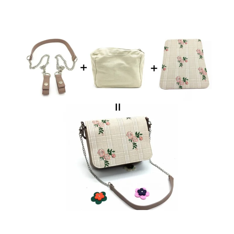

Women bag 2018 New handbag High quality PU Leather Sweet Girl bag Flower Chain Shoulder Messenger Bag