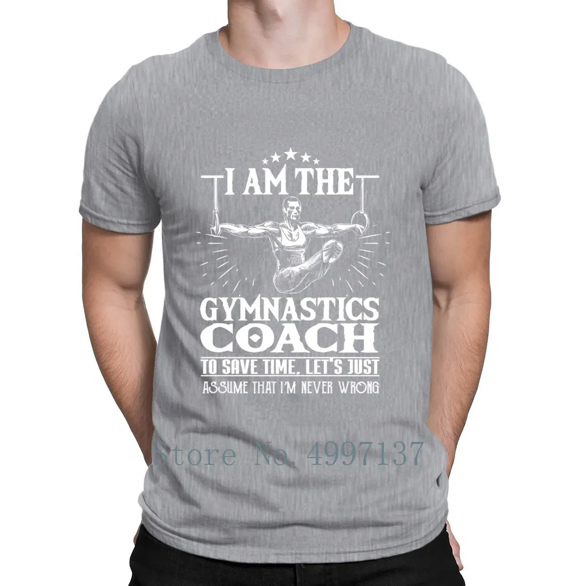 Футболка для гимнастики «Я-гимнастика» Удобная Милая футболка на весну и осень тонкая футболка с буквенным принтом большого размера 3xl - Цвет: Gray
