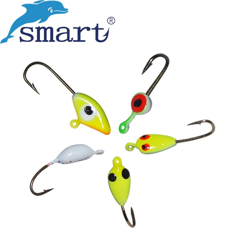 SMART 20Pcs/Lot Ice Fishing Hook Bait Jig Lead Head Hooks Lure Leurre