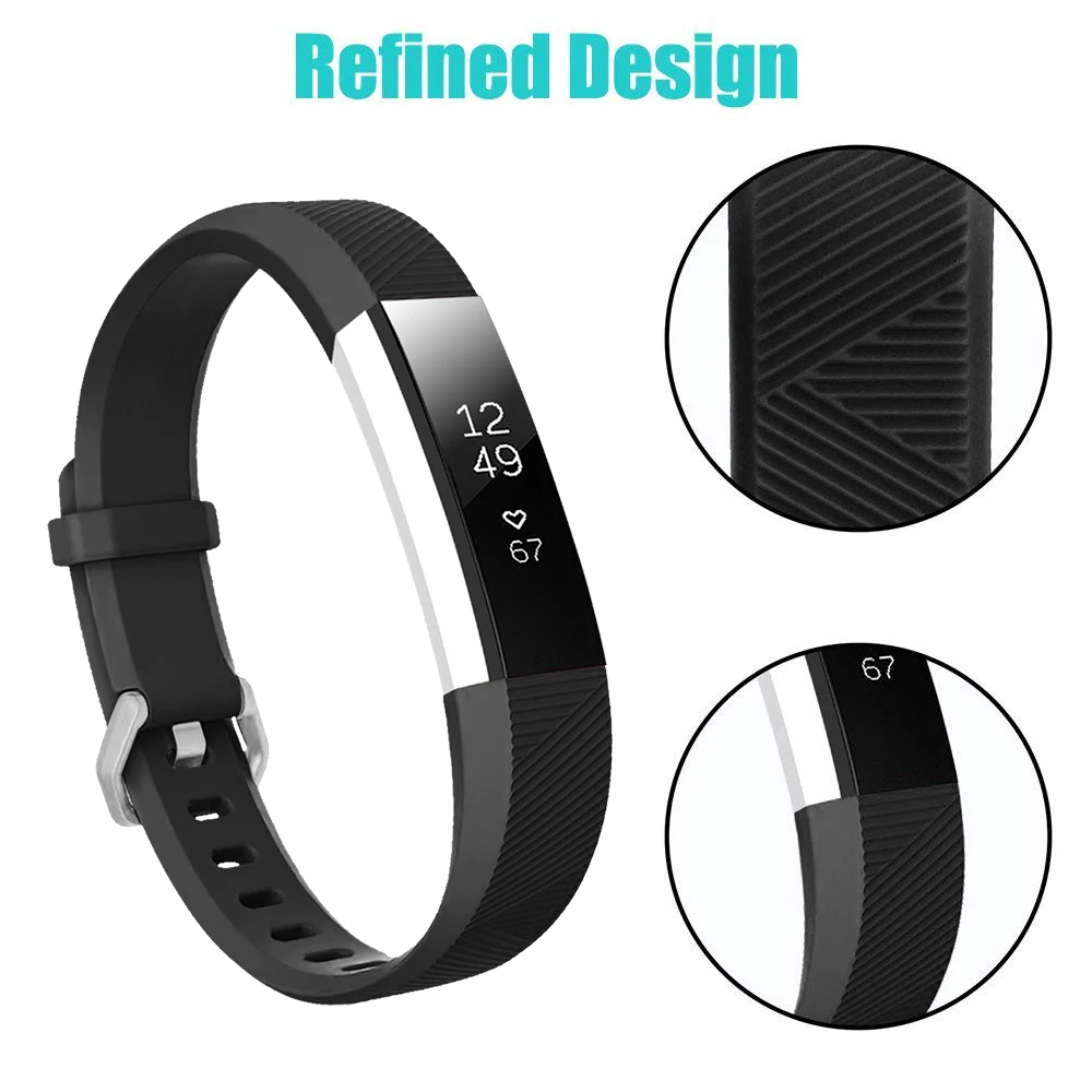 Ремешок Honecumi для Fitbit Ace детский мягкий силиконовый черный сменный Браслет