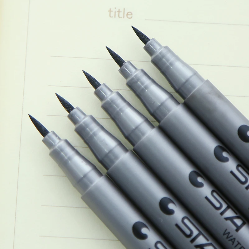 36 pcs lot black brush markers for drawing signature handwriting