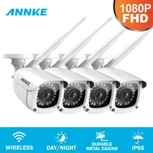 ANNKE 2X 4X FHD 1080P IP WiFi беспроводная видео камера безопасности Система пуля Всепогодная камера 100 футов ночного видения с умным ИК