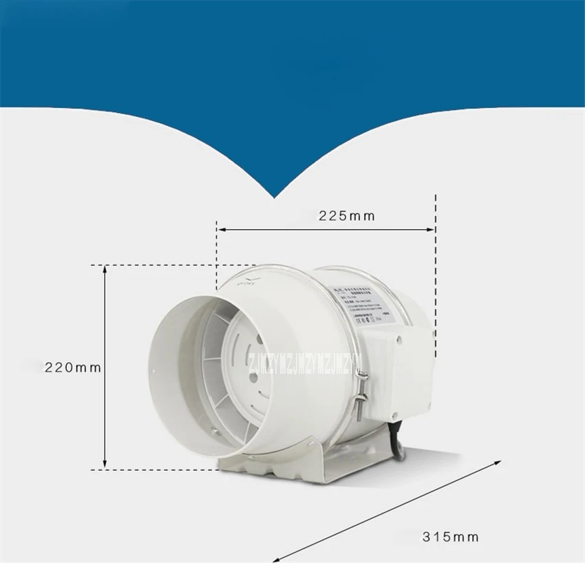 Новое поступление TD-150E 6 дюймов немой вентиляционный для ванной системы выхлопного воздуха Смешанный Поток встроенных вентиляторов