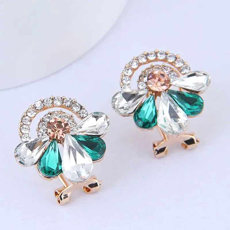 

Elegant Korean Fashion Jewelry Crystal Stone Earrings For Women