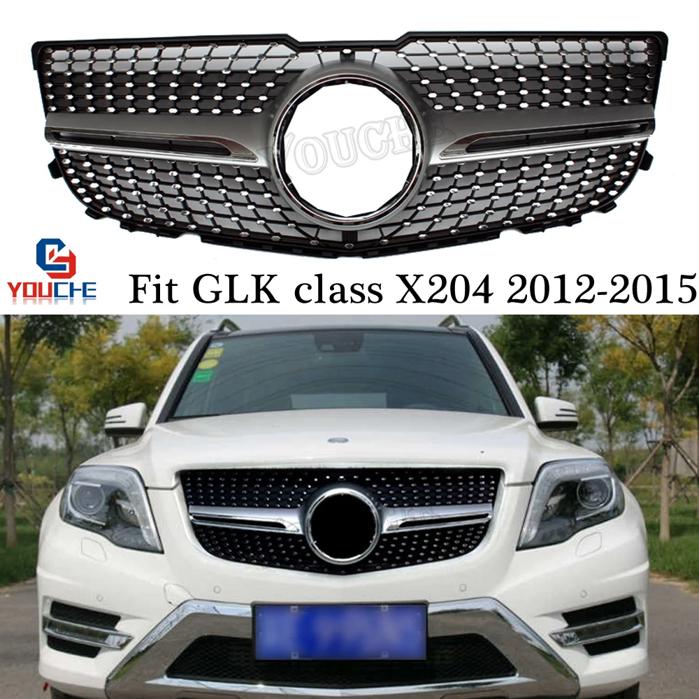 X204 Бриллиантовая Решетка переднего бампера гриль сетка для Mercedes GLK Class 2012 2015 GLK200
