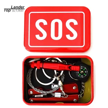 

Outdoor Hiking Camping Tools Emergency Tool Set Multi-function Wildlife SOS Tool Box Travel Kit Survival Camping Equipment Gear