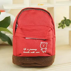 Милый Оксфордский Чехол-карандаш для студентов, стационарный чехол, маленький медведь, Мини холщовый кошелек, сумка для монет, карман для ключей, 1 шт., чехол для ручки - Цвет: Red