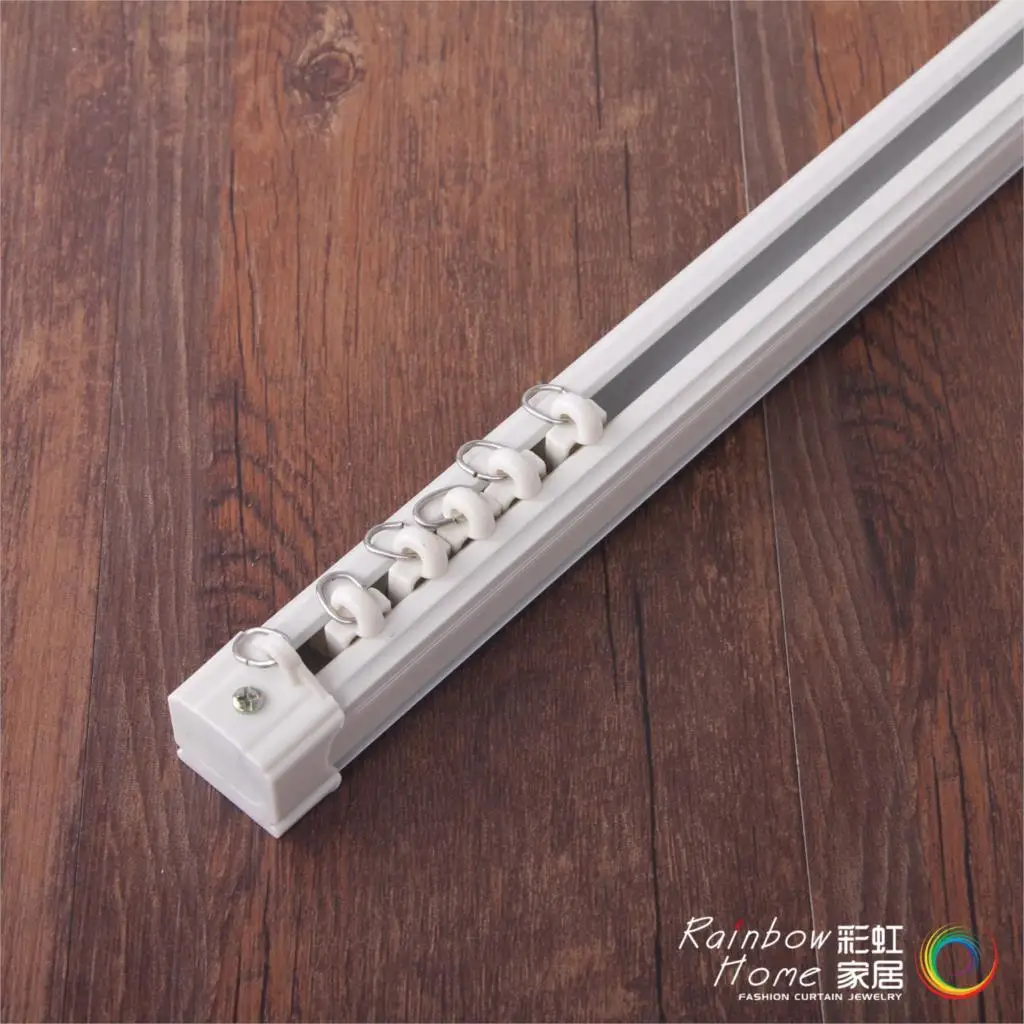 Heavy Aluminum Curtain Track Curtain Rod Straight Track Mute Slim Slide