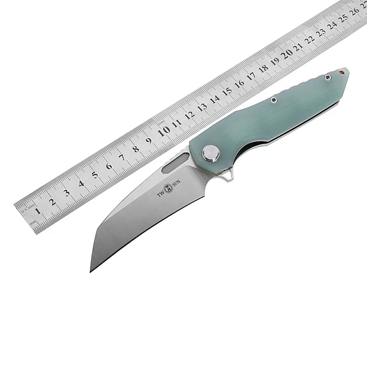Продажа TwoSun TS48 Jade G10 ручка карманный нож D2 Атлас flipper шариковый подшипник шайба Открытый Отдых выживания подарок нож