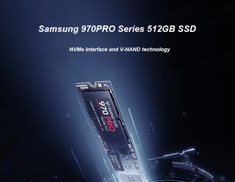 Samsung внутренний SSD 970Pro MZ-V7P512BW 512 ГБ узнать Скорость 3500 МБ/с. M2. 2280 интерфейс PCI-E NGFF твердотельный накопитель для ноутбука