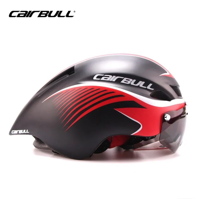 

2019 New Bicycle Helmet with Goggles Windproof UV400 Protection Road Bike MTB Helmet Ultralight Cycling Helmet with TT Lens
