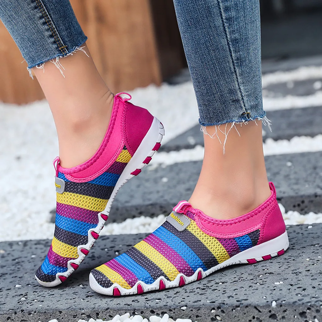 

YOUYEDIAN Shoes Woman women shoe Women's Flat Slip On Ladies Large Size Breathable Mesh Shoes Sneakers zapatos mujer 2019 #g25